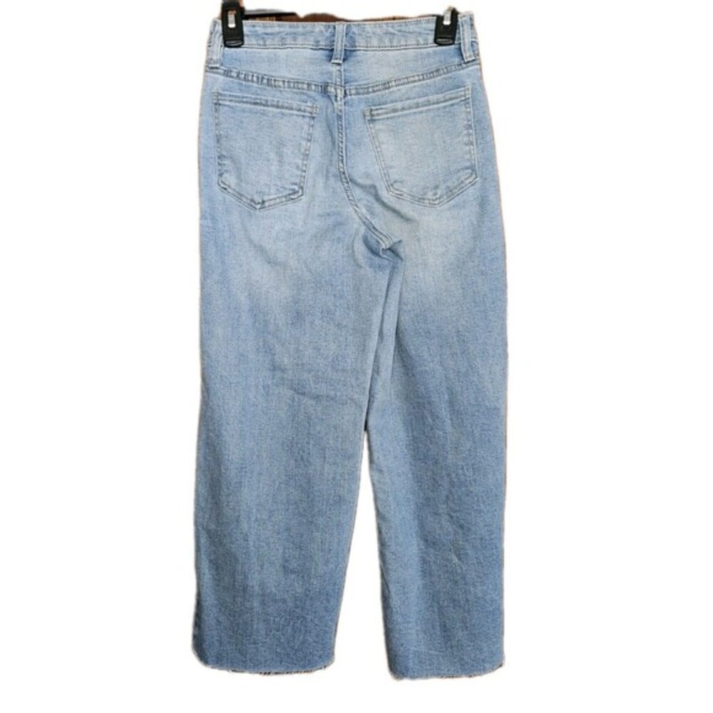 Oat New‎ York Wide Leg Jeans Women's 0/25 Blue Denim High Rise Stretch Pants